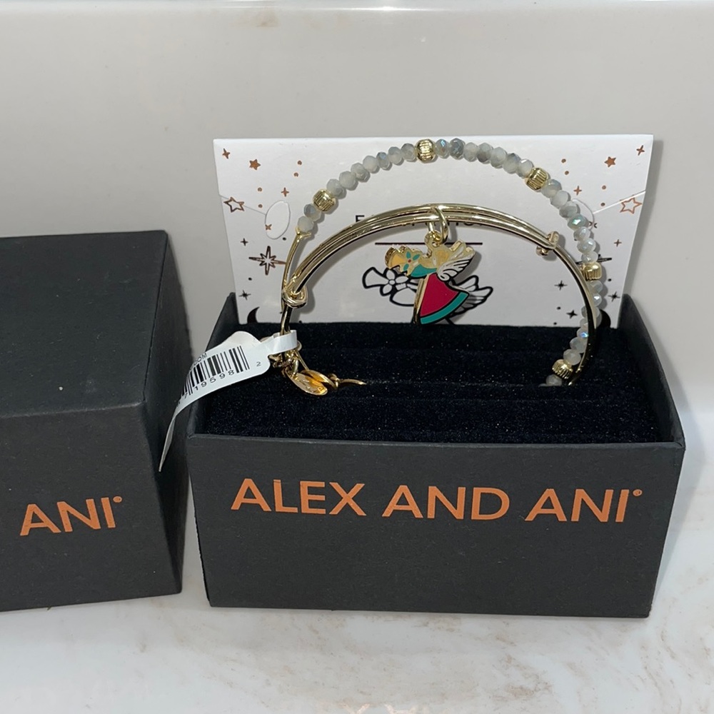 NIB Alex and Ani Angel Bracelet set